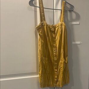 Forever 21 Yellow Striped Mini Dress